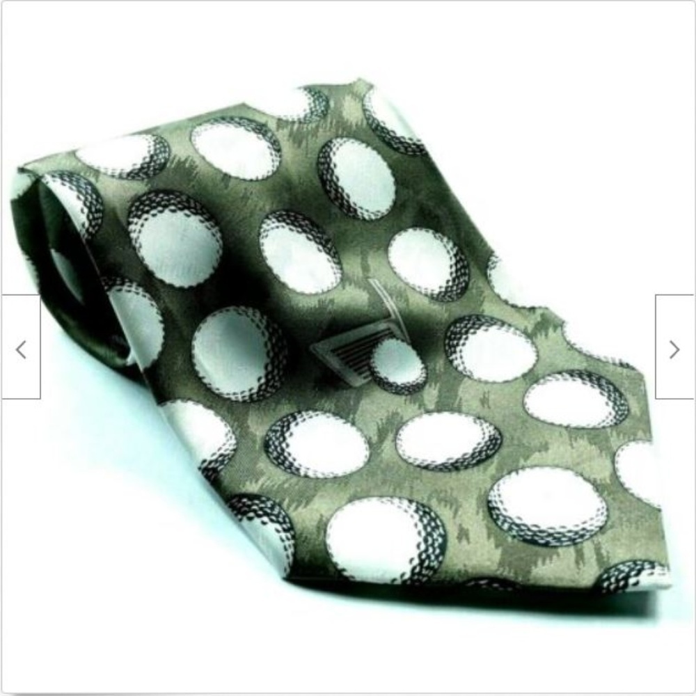 Golf Balls Khaki Sports Golf Putter Tie